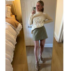 Free People Olive Mini Skirt